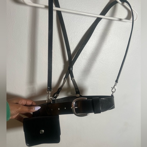 STREETS AHEAD LUXURY LEATHER HARNESS BELT SZ-Sm - Picture 1 of 5